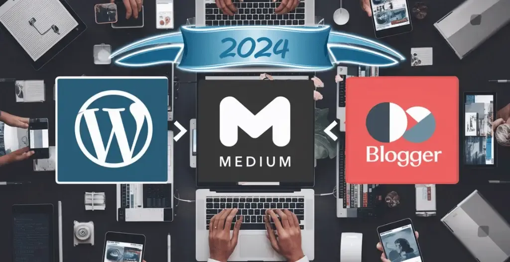 Wordpress, Medium, Blogger
