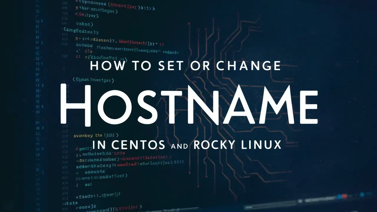 Change Hostname in CentOS and Rocky Linux