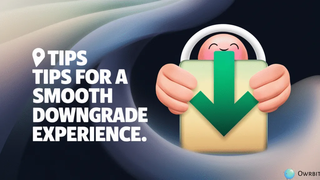 Tips for a Smooth Downgrade Experience